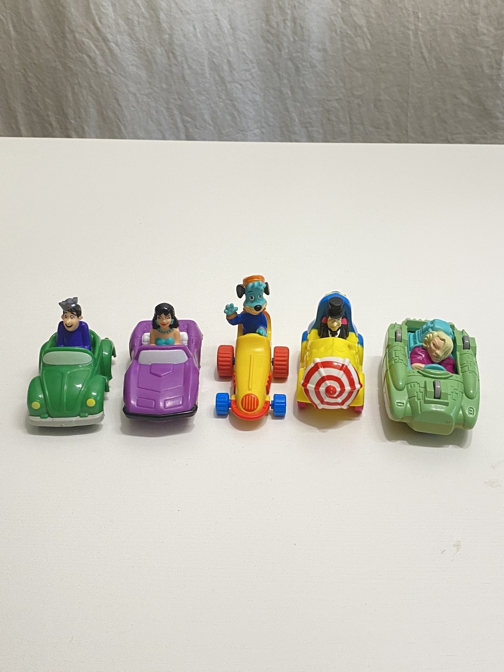 Vintage 1990s Burger King Kids Club Toy Car Lot - Archie Comics & I.Q. Dog - Set